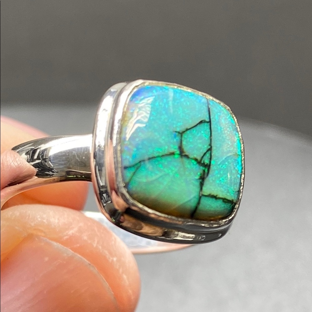 Sterling Opal Ring Size 7 in Solid Sterling Silver 925